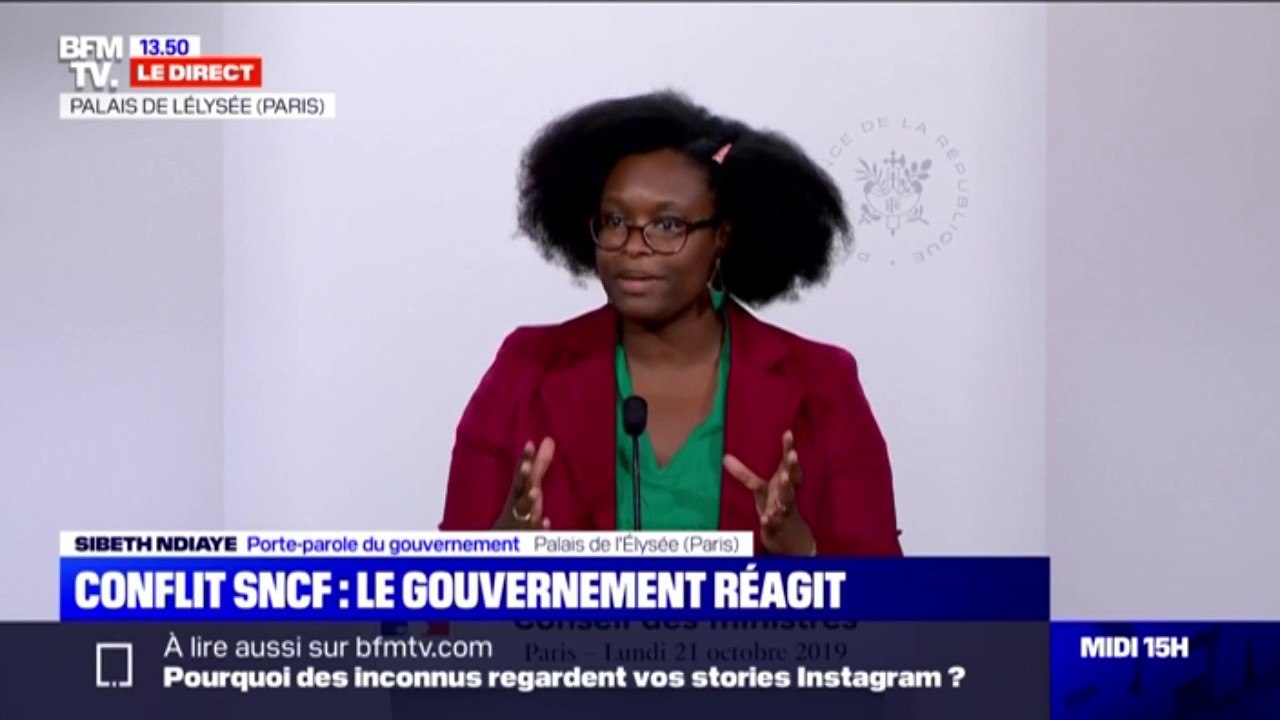 Conflit SNCF: "Il y a eu un dévoiement de la possibilité d'exercer ce droit de retrait", estime Sibeth Ndiaye