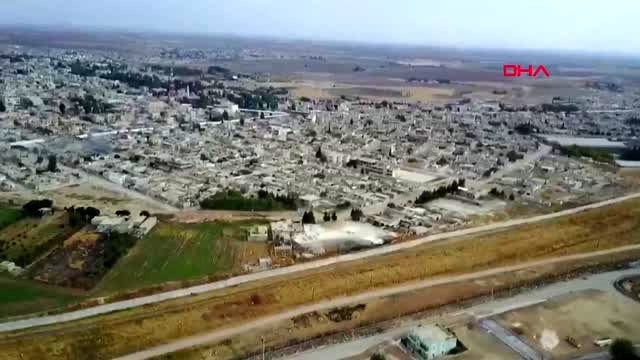 Terörden temizlenen resulayn havadan böyle görüntülendi