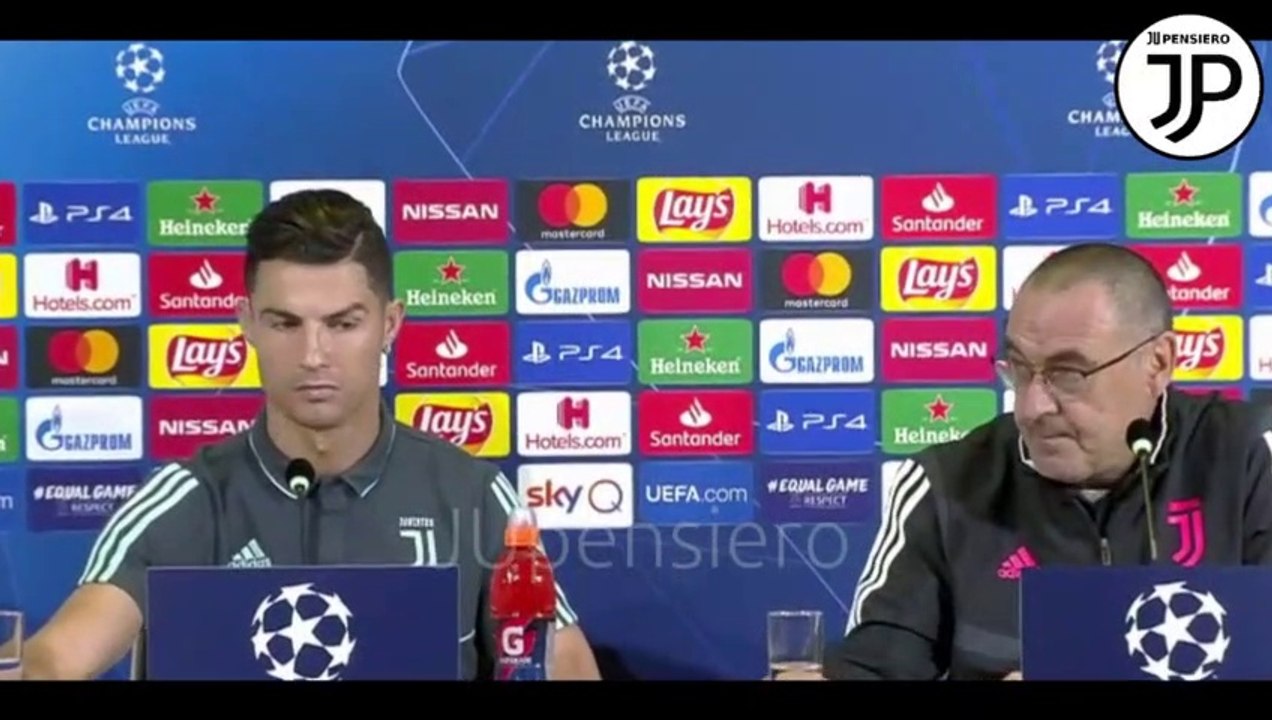Conferenza stampa SARRI CRISTIANO RONALDO pre JUVENTUS-LOKOMOTIV MOSCA UCL CR7: "L'età è solo un numero..." - 21.10.2019
