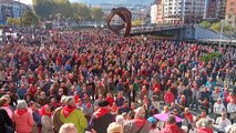 Pensionistas vizcaínos destacan el apoyo en su marcha a Madrid