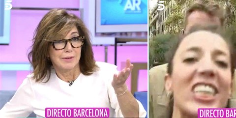 Una exaltada 'indepe' se cuela en Telecinco para llamar "mentirosa" a Ana Rosa y la presentadora le quita la tontería de golpe
