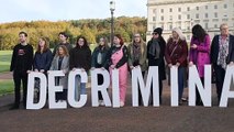Protests at Stormont over abortion law