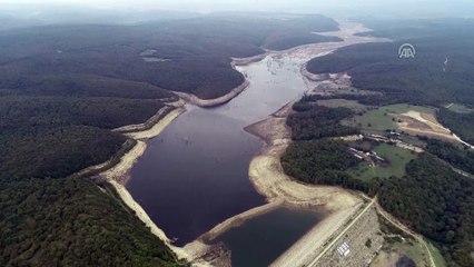 Pabuçdere ve Kazandere barajlarındaki su seviyesi - Drone - İSTANBUL
