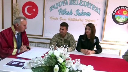 Barış Pınarı Harekatı'na nikah masasından destek - AMASYA