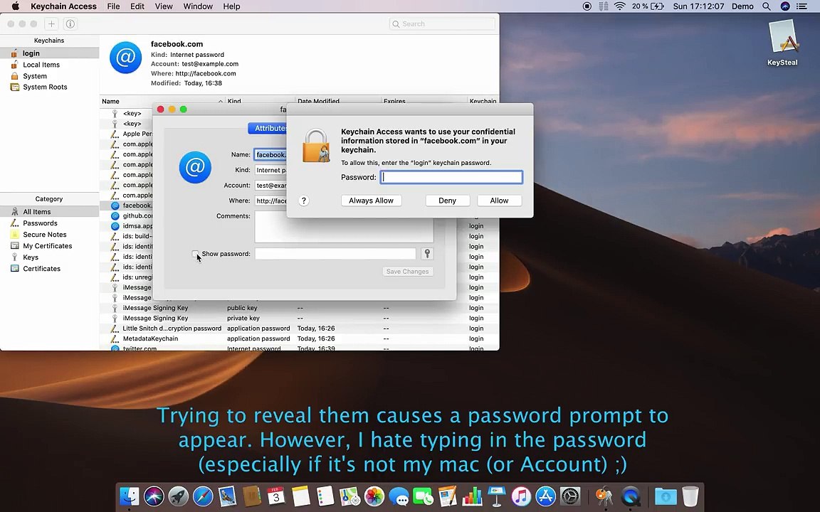 Este internauta muestra cómo el macOs de Apple permite robar las contraseñas de sus usuarios