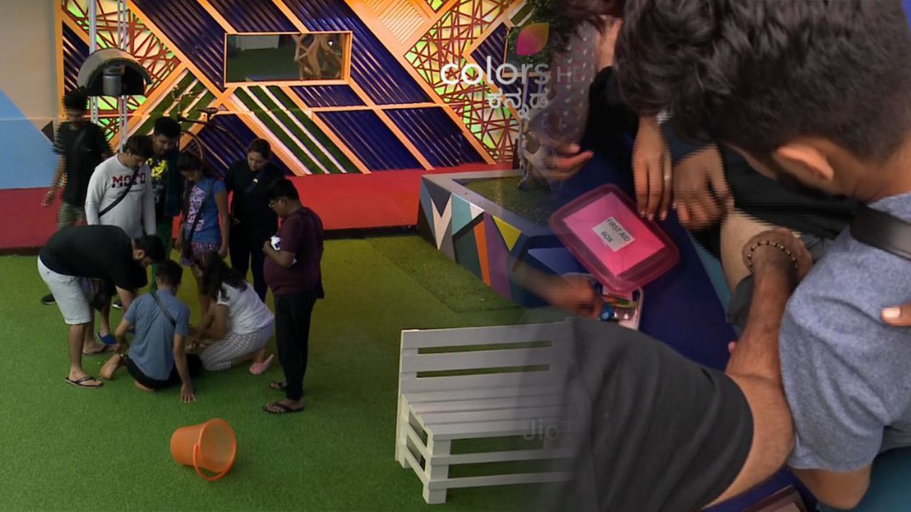 Bigg Boss Kannada 7 : Vasuki Vaibhav falls off while riding cycle