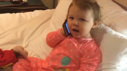 TRY NOT TO LAUGH- FUNNY BABIES TALKING ON PHONE