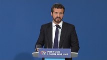 Casado critica que Sánchez hable de normalidad cuando ha tenido que salir escoltado en Barcelona