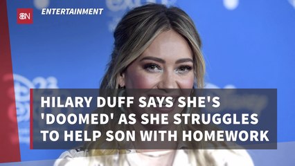 Hilary Duff Deals With Homework