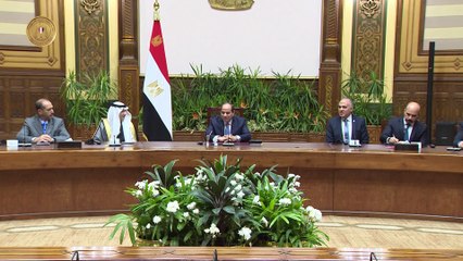 شاهد.. لقاء السيسى برئيس وزراء الكويت.. وحديثه عن "مفاوضات سد النهضة"