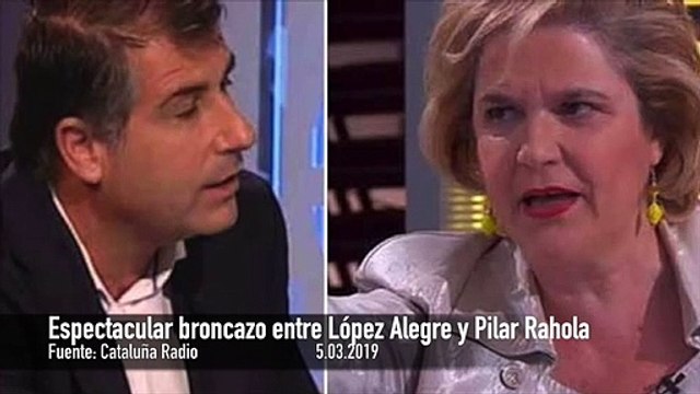Espectacular broncazo entre Pilar Rahola y López Alegre
