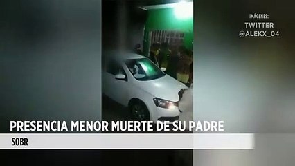 Niña juega inmutable con su tablet mientras su padre muere baleado