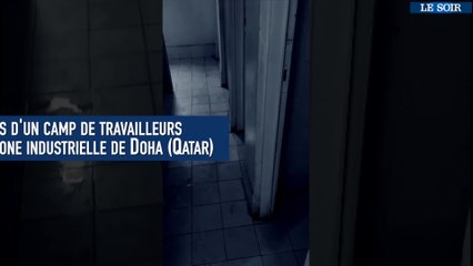 Sanitaires d'un camp de travailleurs dans la zone industrielle de Doha (Qatar)