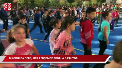 Bu okulda ders, her perşembe sporla başlıyor