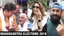Maharashtra Elections 2019 | Aamir Khan, Madhuri Dixit, Smriti Irani Cast Vote