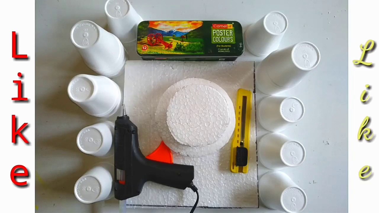 Easy Craft for kids - thermocol glass craft ideas - best out of waste material craft - craft ideas