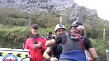 El rescate de los espeleólogos portugueses atrapados en la cueva Cueto-Coventosa de Arredondo