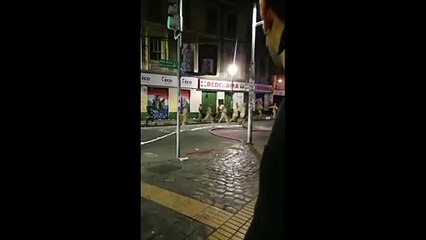 Las calles de Santiago en el toque de queda