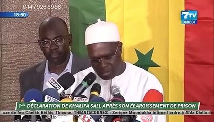 Première déclaration de Khalifa SALL après sa sortie de prison