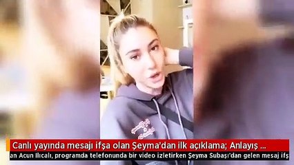 Canlı yayında Acun'a attığı mesajla ifşa olan Şeyma'dan ilk açıklama