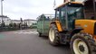 Manifestation des agriculteurs : arrivée des tracteurs devant la préfecture à Epinal