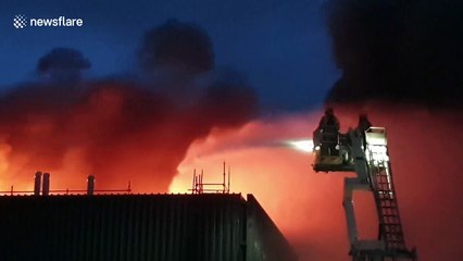 Firefighters continue to battle intense blaze at SkyCity convention centre in Auckland