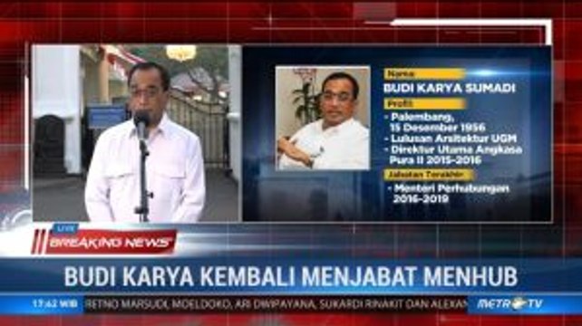 Budi Karya Sumadi Kembali Menjabat Sebagai Menhub