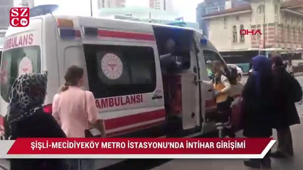Şişli- Mecidiyeköy metro istasyonu'nda intihar girişimi