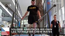 Soldier amputates his own leg to save his crew members
