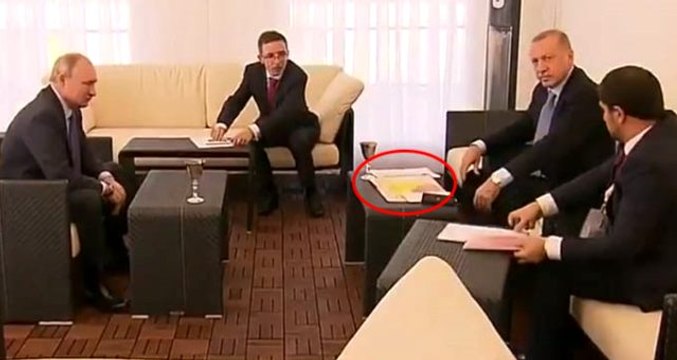 Erdoğan-Putin görüşmesinde dikkat çeken harita detayı