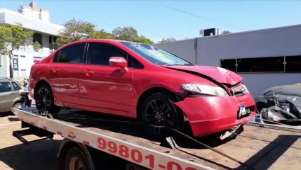 Acidente com morte de Solange Joseph: carro envolvido é levado para delegacia