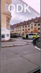 Скачать видео: La police norvégienne ouvre le feu dans le centre d'Oslo contre un homme armé qui a volé une ambulance et foncé sur des piétons faisant plusieurs blessés