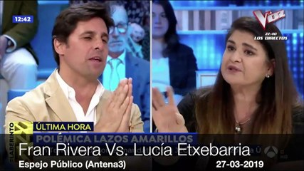 Fran Rivera se mofa de una histérica Lucía Etxebarria contando que acarició a un toro bravo