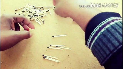 how to make a hanging swing with match box and stick. for decoration