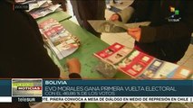 Bolivia: Evo Morales gana en primera vuelta electoral con 46.86%