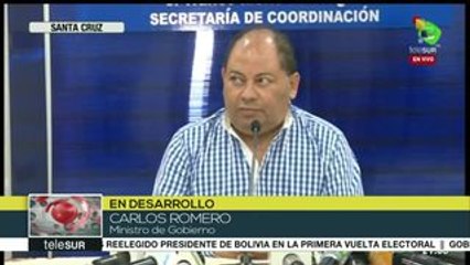Bolivia: rechaza ministro de Gobierno llamados a la violencia
