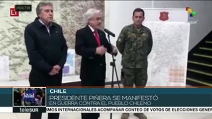Chile: gobierno afirma "estar en guerra" para justificar represión