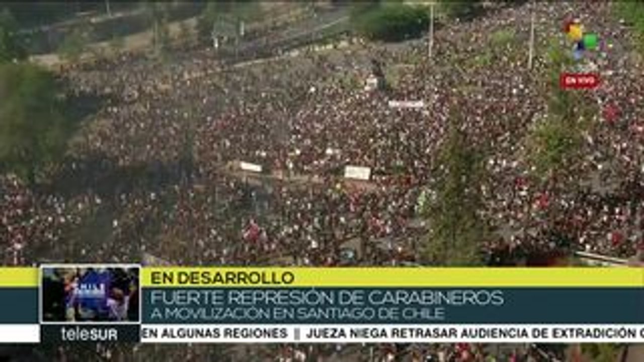teleSUR Noticias: Fuerte represión de carabineros en Chile