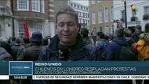 Cientos de chilenos en Reino Unido respaldan protestas contra Piñera