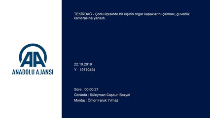 Rögar kapağı hırsızlığı güvenlik kamerasında - TEKİRDAĞ