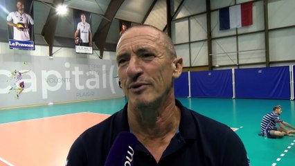 Le coach Mladen Kasic après la qualification de Sète contre Martigues Volley