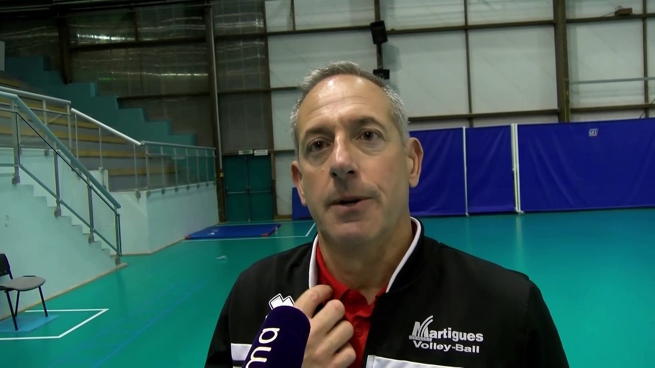 Le coach Christophe Charroux après l'élimination de Martigues Volley contre Sète