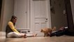 Cat Jumps Up Swiftly to Play Ball With His Humans