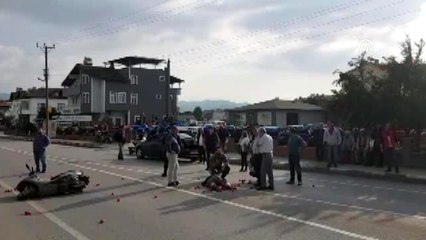 İznik'te motosikletle otomobil çarpıştı: 1 yaralı