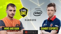 Dota2 - Wind and Rain vs. Gambit Esports - Game 1 - Group B - ESL One Hamburg 2019