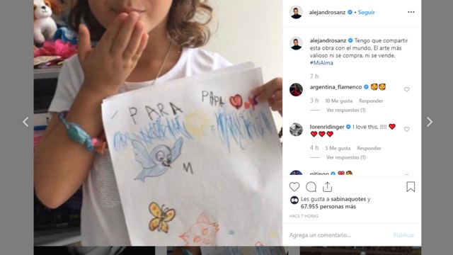 Alejandro Sanz recibe la obra de arte más valiosa