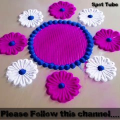 #Spot Tube || If you do not know how to make a rangoli with a comb || आपको बिल्कुल रंगोली बनाना नहीं आता तो कंघी से