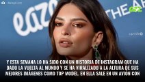 Emily Ratajkowski se sube a un avión así: ojo a la foto (y a lo que enseña)