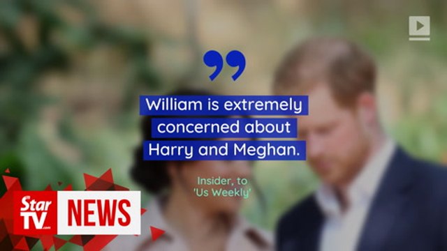 Prince William Feels 'Extremely Concerned' About Prince Harry