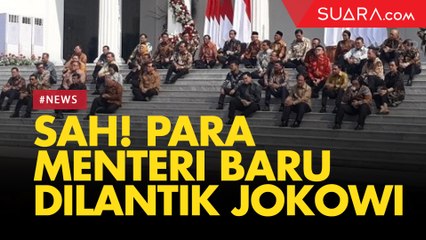 下载视频: Sah, Para Menteri Kabinet Indonesia Maju Dilantik Presiden Jokowi